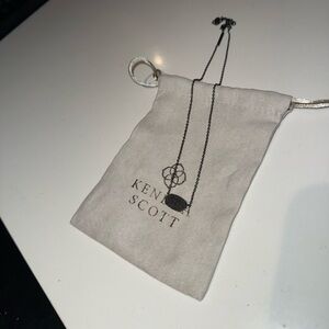 Kendra Scott Black Oval Pendant Necklace